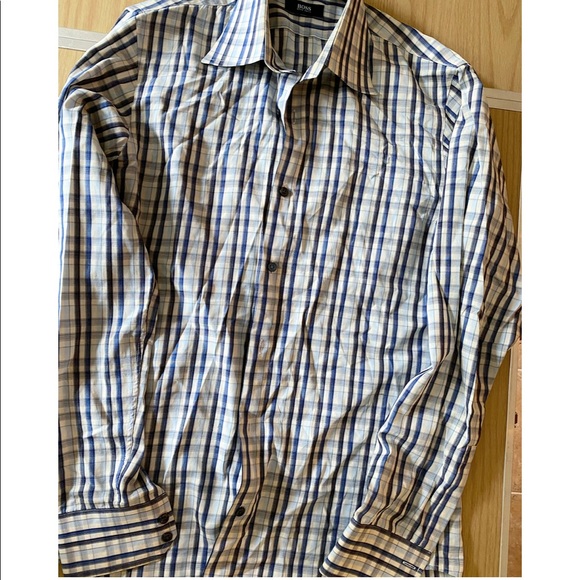 Hugo BOSS Plaid Button Down Long Sleeve Shirt - Picture 2 of 2